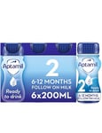 Aptamil 2 Follow On Baby Milk Ready to Use Liquid Formula, 6-12 Months, 6x200 ml