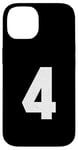 iPhone 14 #4 Jersey Varsity Uniform Number Sport Case