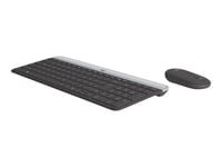 Logitech Slim Wireless Combo MK470 - Ensemble clavier et souris - sans fil - 2.4 GHz - QWERTZ - Allemand - graphite