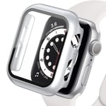 Hårdskal för Apple Watch Case 9 8 7 6 5 4 38 40mm Tillbehör Skärmskydd iWatch Serie 44mm 45mm 41mm 42mm Silver 1 Silver 1 Silver 17 Series 7 8 9 45mm