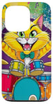 Coque pour iPhone 13 Pro Batteur Funny Cat