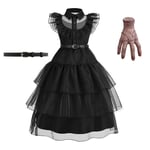 Girls Wednesday Dress - Addams Family Halloween Costume for Kids' Cosplay