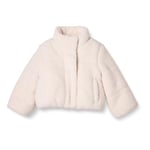 Amazon Essentials Veste Sherpa Coupe Courte Fille, Beige Clair, 9 Ans