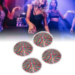 2 Pairs Round Colorful Sequin Nipple Covers Adhesive Nipple Bra Sticker Cover