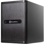 SILVERSTONE SST-DS380 Mini-ITX Fodral - Förvaring med dörr, Svart