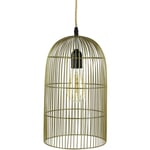 The Home Deco Factory - Suspension luminaire en métal filaire Cage - Diam. 20 cm