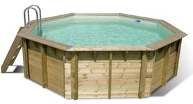 Piscine bois Océa 5,10 x 1,20 m - Liner beige