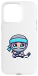 Coque pour iPhone 15 Pro Max Joueur ninja de hockey sur glace