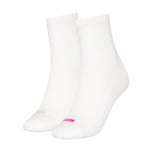 Puma Strømper 2P Women Heart Logo Short Crew Socks Hvit/Rosa Str 35/38 Dame