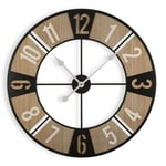 Waco Horloge Murale pour la Cuisine, le Salon, la Salle à Manger ou la Chambre. Pendule Murale, , Dimensions (h x l x l) 60 x 4 x 60 cm, Bois mdf,