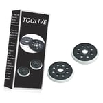 Lot de 2 patins de ponceuse de rechange à 8 trous de 12,7 cm, compatibles avec Bosch GEX 125-1 AE, PEX 220 A, PEX 220 AE-toolive