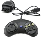 Taille Vente en gros livraison directe 6 boutons contrôleur de manette filaire pour méga lecteur Megadrive Sega MD Genesis