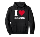 Red Heart I Love Bruce Pullover Hoodie