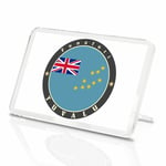 Tuvalu Funafuti Vinyl Classic Fridge Magnet - UK Flag Yellow Stars Gift #5096