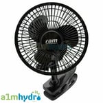 Ram 6 Inch 150mm Clip On Office Desk 2 Speed Fan Grow Room Tent Hydroponics