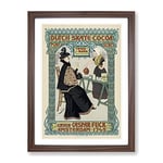 Dutch Skate Coco By Caspel Advertisement Vintage Framed Wall Art Print, Ready to Hang Picture for Living Room Bedroom Home Office Décor, Walnut A2 (64 x 46 cm)