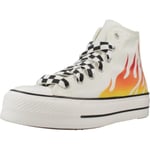 Sneakers - CONVERSE - CHUCK TAYLOR ALL STAR LIFT PLATFORM FLAMES - Vita - Dam/Män - 39 1/2