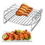 Air Fryer Double Layer Rack, Kitchen Accessory Replacement BBQ Rack Double Layer