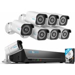 Kit de Vidéosurveillance 4K 8MP Détection de Personne et Véhicule 4K, Disque dur 4To intégré, RLK16-800B8-A - Reolink