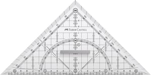 Faber-Castell Grip 171010 Geometry Triangle with Grip 22 CM Protractor 22 cm