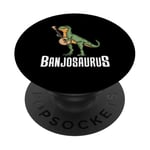 Banjo Dinosaure Musique Country Music Bluegrass Banjo PopSockets PopGrip Interchangeable