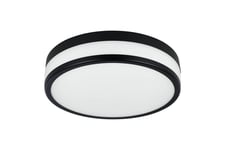 Vegg-/Taklampe Eglo LED Palermo 295 mm, Svart/Hvit - Hvit/Svart Baderomslampe tak Hvit,Svart