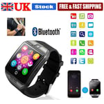 Bluetooth Touch Screen Smart Watch With Camera Support SIM TF Card Watches UK