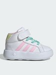 adidas Grand Court Mid Shoes Kids - White, White, Size 6 Younger