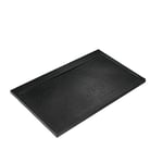 Ultraflat S I.Life Receveur de Douche Ultraplat 3 cm d'Épaisseur, Rectangulaire 180 x 90 cm, Finition Pierre Texturée, Naturellement Anti-Dérapant, Cache-Bonde Fourni, Noir T5230FV