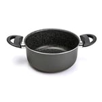 Alluflon Tradition Italie Casserole, aluminium, Noir, 18 cm