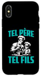 Coque pour iPhone X/XS Tel père tel fils accessoire chef Cuisinier humour cuistot