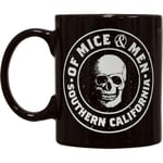 Of Mice And Men Black White Skull Southern Cali Boxed Coffee Gift Mug Official