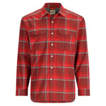 Simms ColdWeather Shirt Cutty Red Asym Ombre Plaid L