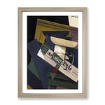 Journal By Juan Gris Classic Painting Framed Wall Art Print, Ready to Hang Picture for Living Room Bedroom Home Office Décor, Oak A3 (34 x 46 cm)