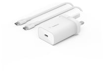 Belkin 25W USB-C Wall Charger With Cable - White