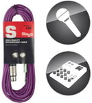 Câble XLR 3 Broches Femelle vers Jack 6.35 Mâle MONO Couleur Violet Longueur 6 Métres