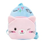 Elyseeseny Mignon Visage Souriant Sac à Dos Enfants Maternelle - Sac Animaux École Cartoon pour Bébé Kid Fille garçon 1/2/3/4 Ans - PréScolaire Enfants Cadeau ou en Excursion