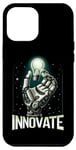 Coque pour iPhone 15 Pro Max Main de robot futuriste avec ampoule d'ingénierie robotique