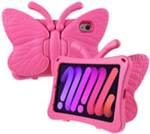 Trolsk 3D Butterfly Shockproof Cover (iPad mini 7/6) - Lyserød