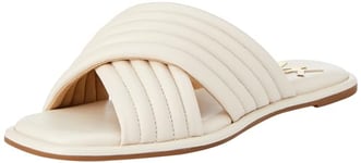 Michael Kors Women's Portia Slide Slippers, Light Cream, 7.5 UK