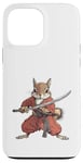 Coque pour iPhone 13 Pro Max Anime Samurai Squirrel Warrior Kids