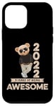 Coque pour iPhone 12 mini 3ème anniversaire garçons filles 2022 original Awesome ours en peluche