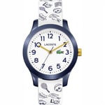 Lacoste Montre Analogique à Quartz pour enfants avec Bracelet en Silicone Blanc/Bleu - 2030011