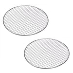 Barbecue à Charbon Rond Coréen en Acier Inoxydable,Antiadhésif,Portable,pour Camping en Plein Air - Type 2pcs Net #C