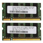 2x 2GB DDR2 RAM-minne 667MHz PC2 5300 Laptop RAM Memoria 1.8V 200-stifts SODIMM för Intel AMD