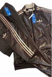 Adidas Originals Chile 20 Tracksuit Set Mens Wet Look Brown Jacket Pants Size S