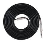 Prise 6,35 mm vers cable audio male vers male 3,5 mm pour microphone haut-parleur PC TV ligne de cable de connexion stéréo pour amplificateur 0,5 m1 m1,5 m3 m5 m, 1 m