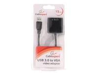 Adaptateur USB 3.0 D-Sub 15pin HD femelle USB A prise male 3D 0.15m - Noir