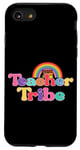 Coque pour iPhone SE (2020) / 7 / 8 Livres arc-en-ciel colorés Teacher Tribe