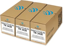 3X TN3430, TN-3430 Noir Toner Compatible avec Brother DCP-L5500 L6600 HL-L5000 L5100 L5200 L6250 L6300 L6400 MFC-L5700 L5750 L6800 L6900.[G1580]